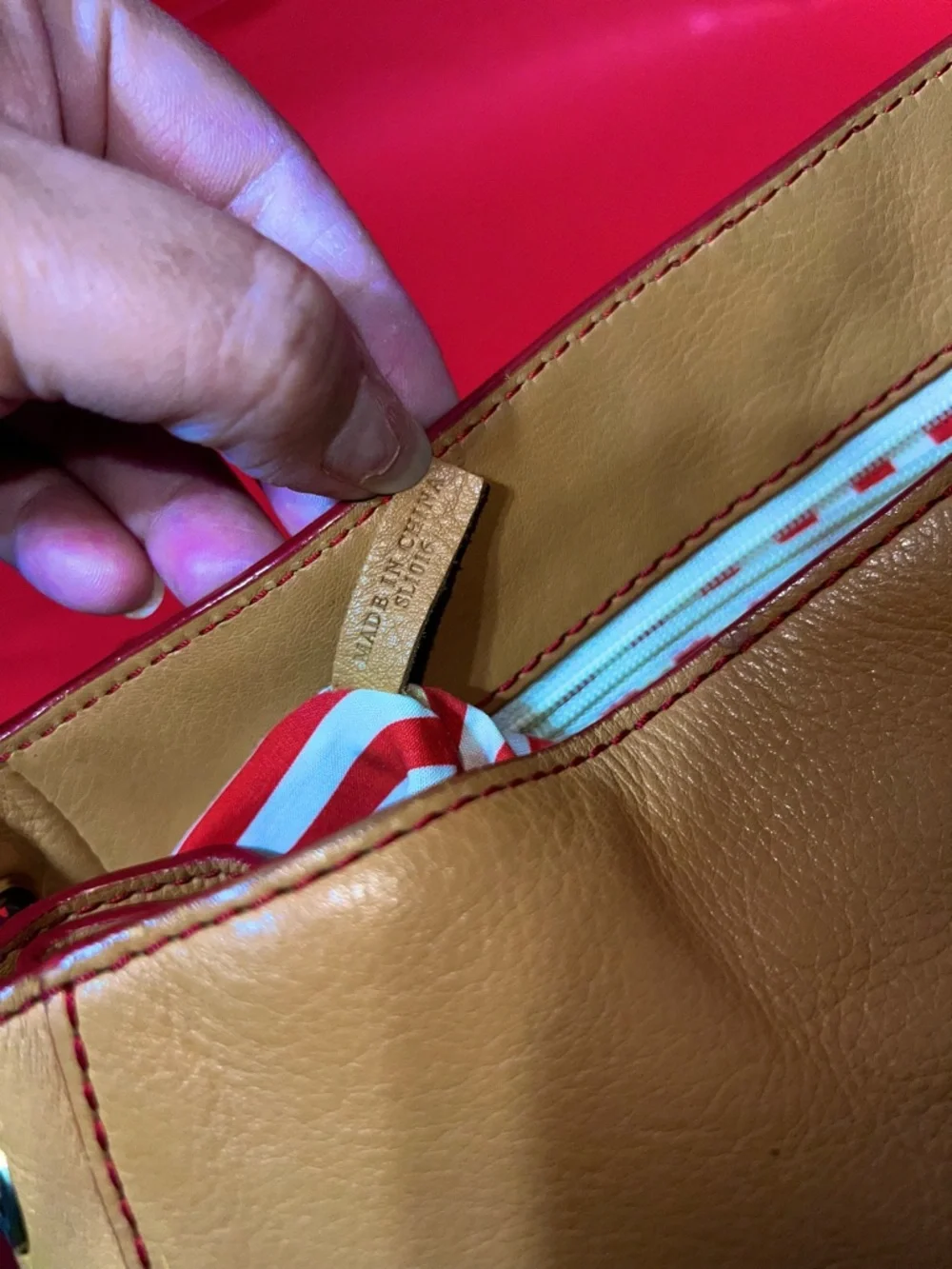 Givenchy Saddle Shoulder Bag in Tan with Embossed Logo - Picture 7 of 7